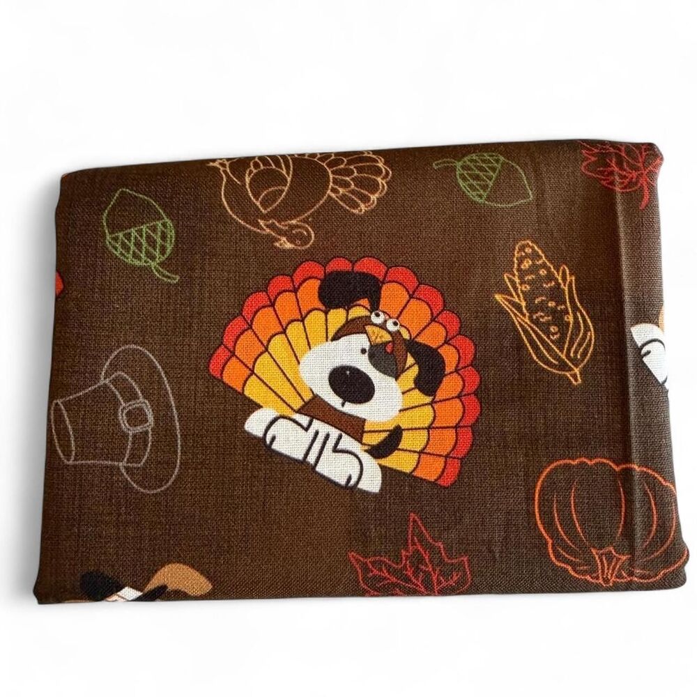 18"X 21" Thanksgiving Dog Fat Quarter | Turkey Cotton Fabric